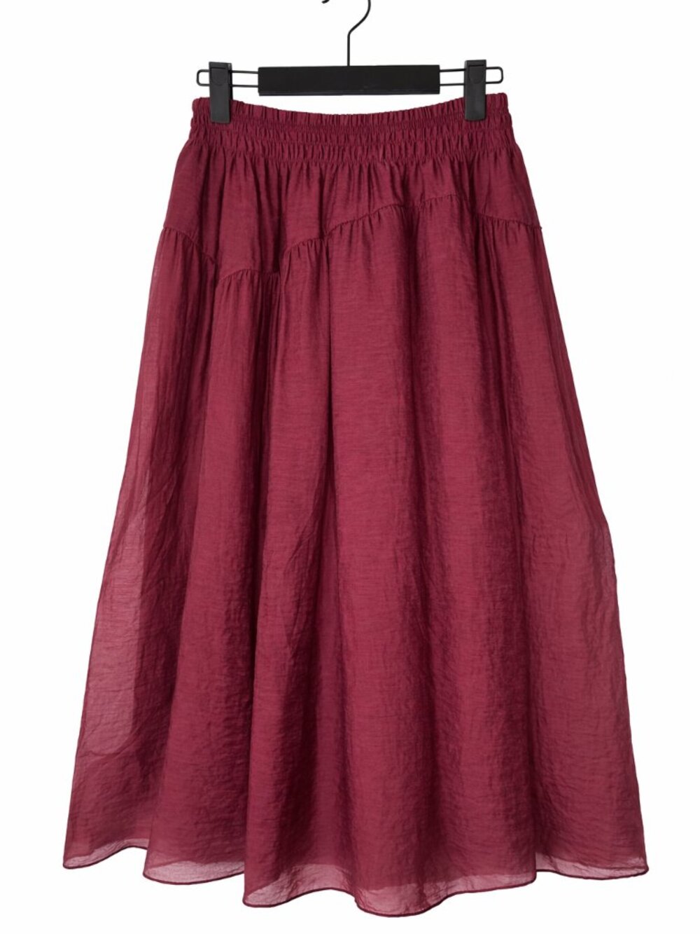 Smocked Waist Midi Skirt